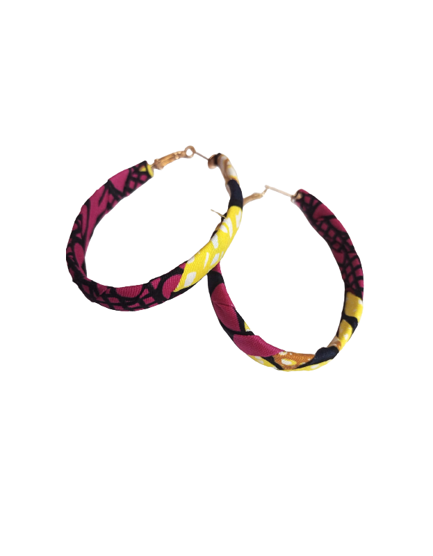 Stylish Floral Printed Hoop Earring