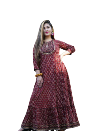 Cotton Azrakh Gown