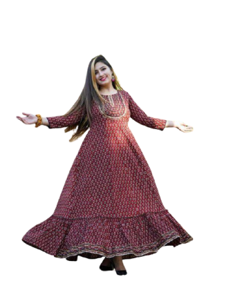 Cotton Azrakh Gown