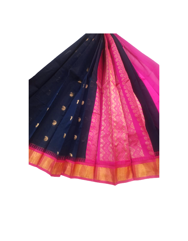 Women's Kanchipuram Silk Saree With Blouse Piece