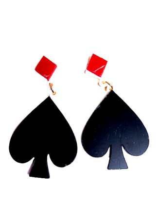 Creative Acrylic Spade Earring