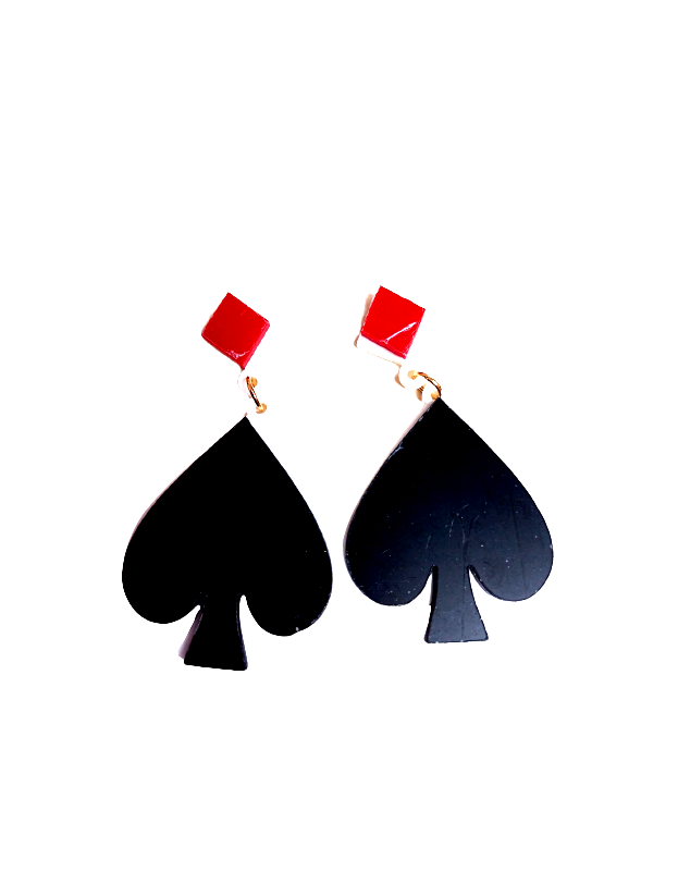 Creative Acrylic Spade Earring