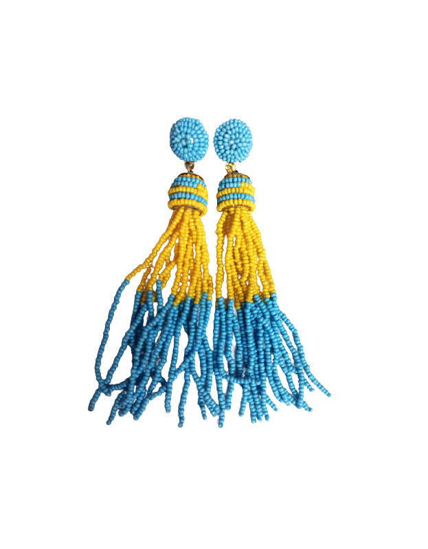 Multicolour Chini Beads Earring