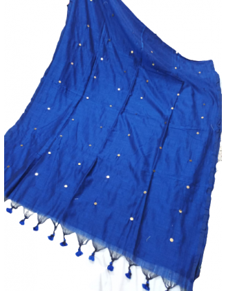 Blue Ginni Khadi saree Pure...