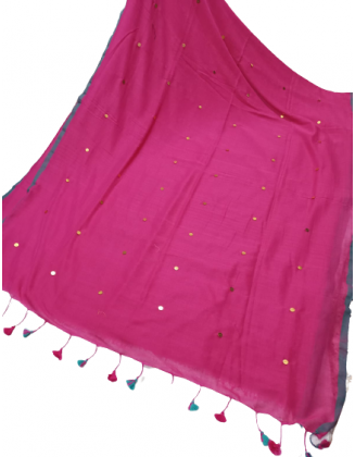 Pink Ginni Khadi saree Pure...