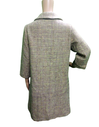 Mustard Grey Woollen Coat for women