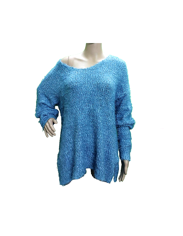 Stylish Blue Oversized Pullover for women Sweaters