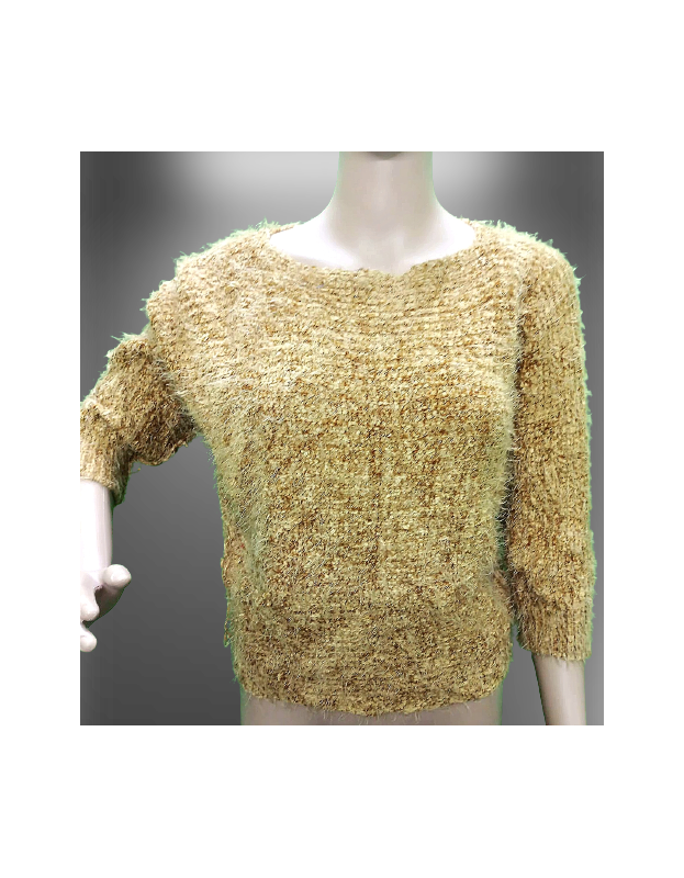 Mustard yellow woolen Crop top for women