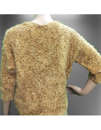 Mustard yellow woolen Crop top for women