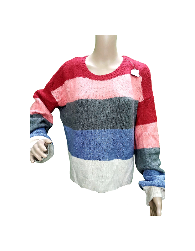 Multicolour Long Sleeves Woolen Sweater for women