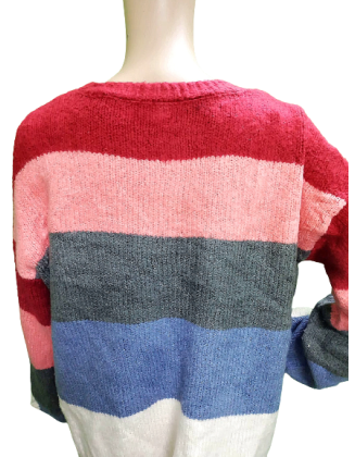 Multicolour Long Sleeves Woolen Sweater for women