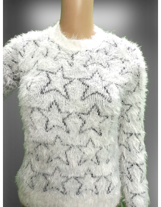 Stylish White Fur Sweater...