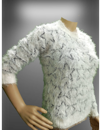 Stylish White Fur Sweater for Women