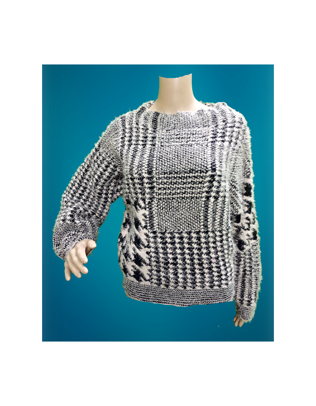 New Black & White Stripe Sweater For women