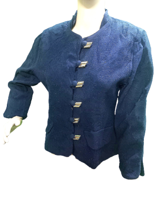 Women Blue Stylish Short Coat