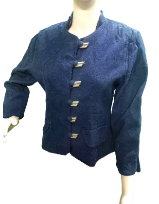 Women Blue Stylish Short Coat