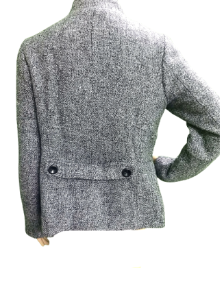 Stylised Solid Grey Short Coat for women