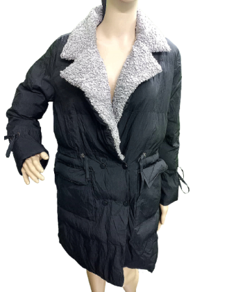 Women Black Winter Puffer...