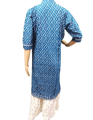 Embroidered Rayon Kurta Set with Sharara Pant