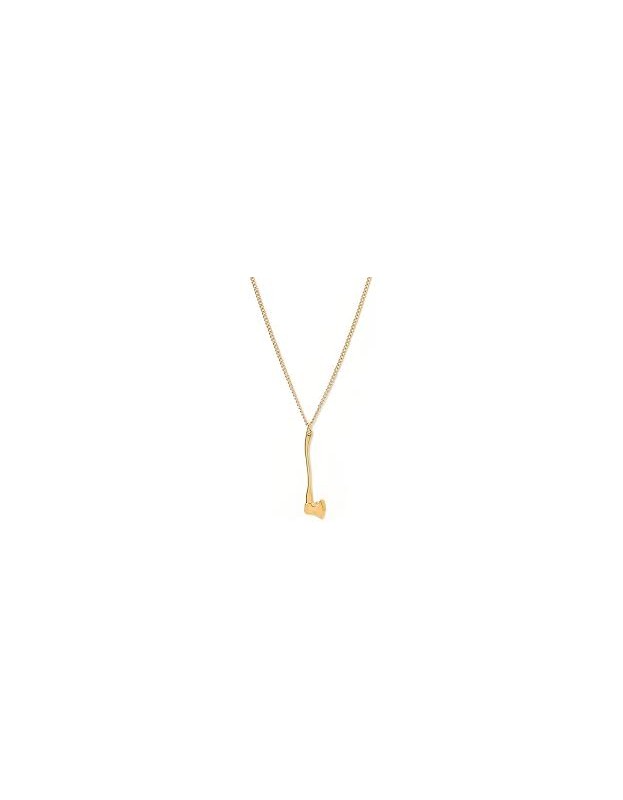 Gold axe pendant necklaces for women