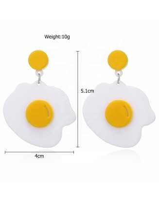 Acrylic egg drop dangle earrings for women