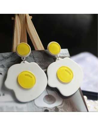 Acrylic egg drop dangle earrings for women