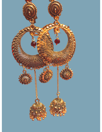 Chandbali Jhumka Earrings